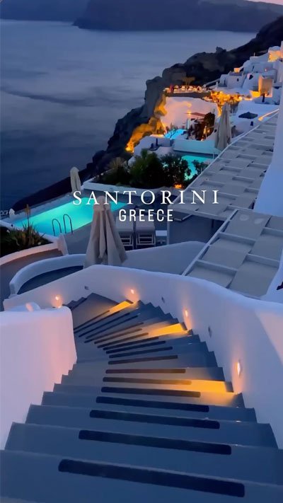 Imagine spending your vacations in Santorini